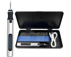 Graveerpen - Graveermachine - Elektrische graveerpen - Graveerset -Dremel - Draadloze graveerpen - Draadloze graveerpenset - DIY - USB-oplaadbare pen - Voor metaal - Voor hout - Voor glas - Voor kunststof - Beginnersvriendelijk - Cadeau