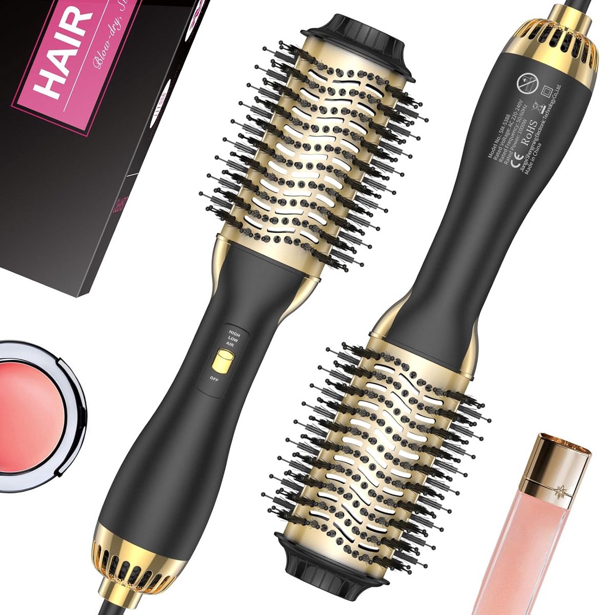 Ronde Föhnborstel - 4-in-1 Styling Brush en Volume Tool voor Alle Haartypes