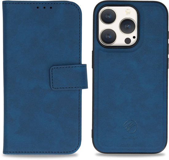 imoshion Hoesje - Geschikt voor Apple iPhone 15 Pro - Uitneembare 2-in-1 Luxe Bookcase - Blauw