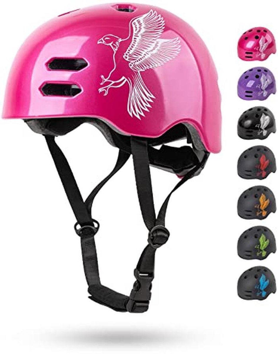 Kinderfietshelm Maat S (53-55 cm), Veiligheid en Comfort voor Jongens en Meisjes, TÜV Gecertificeerd, Roze