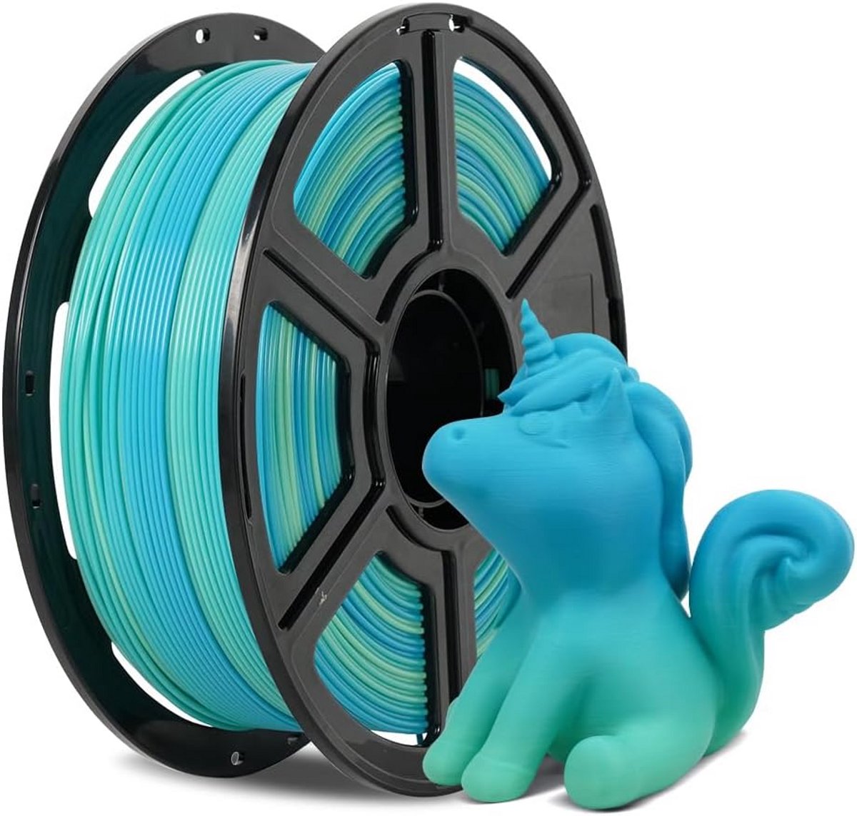 Kleurenverloop PLA Filament 1.75mm voor 3D Printers, 1KG Spoel, Hoge Nauwkeurigheid