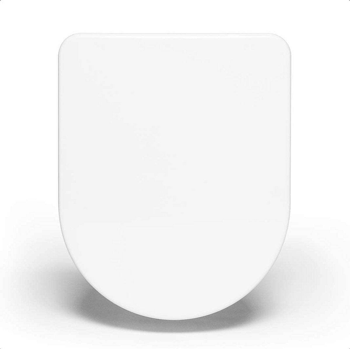 D-vormige toiletdeksel met softclose, antibacterieel en Quick-Release voor gemakkelijke reiniging - Wit