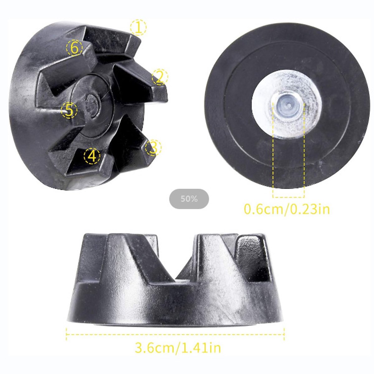 Accessoires Geschikt voor de WP9704230VP sapcentrifuge: 5 rubberen rollers + sleutel