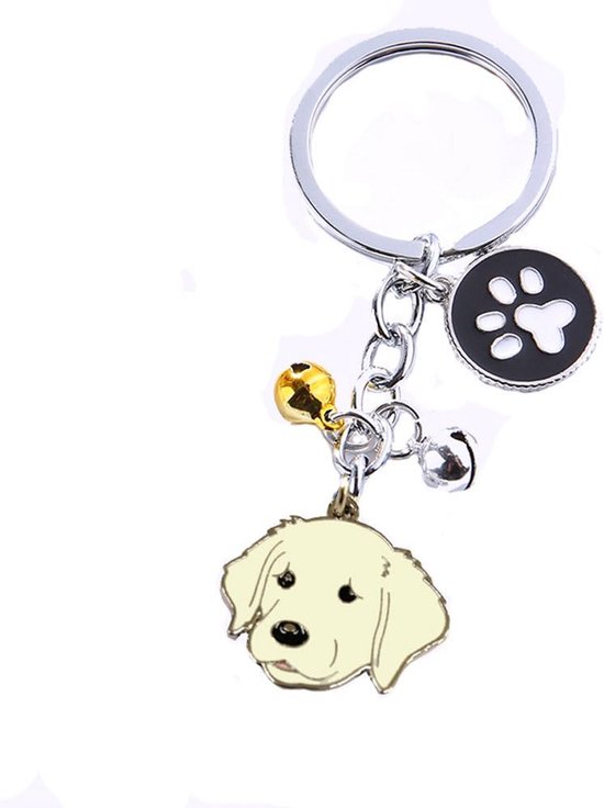 Schattige Hond Sleutelhanger Schattige Knuffeldier Hanger Pluche Hond Sleutelhangers Pluche Materiaal Cadeau Voor Meisjes En Kinderen Wit