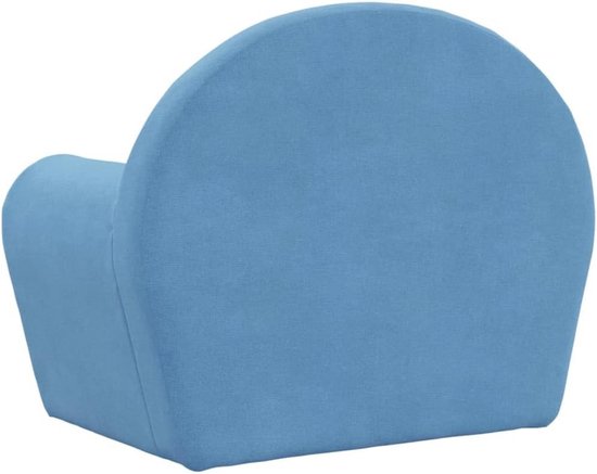 Kindersofa Kinderbed Zacht Pluche Blauw - Comfortabele Slaapbank voor Kinderkamer van Merkloos — afbeelding 4