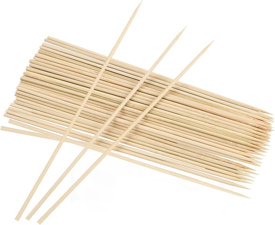 Holz Schaufel 200 Bambus-Spieße 12 Zoll (30 Cm) – Für Grill, Fondue, BBQ & Party Fingerfood Spieße