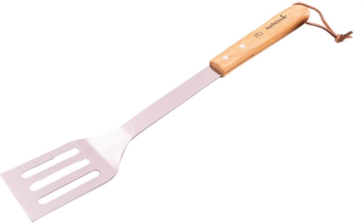 Rvs Houten Spatel 46 cm FSC Gecertificeerd BBQ Gereedschap