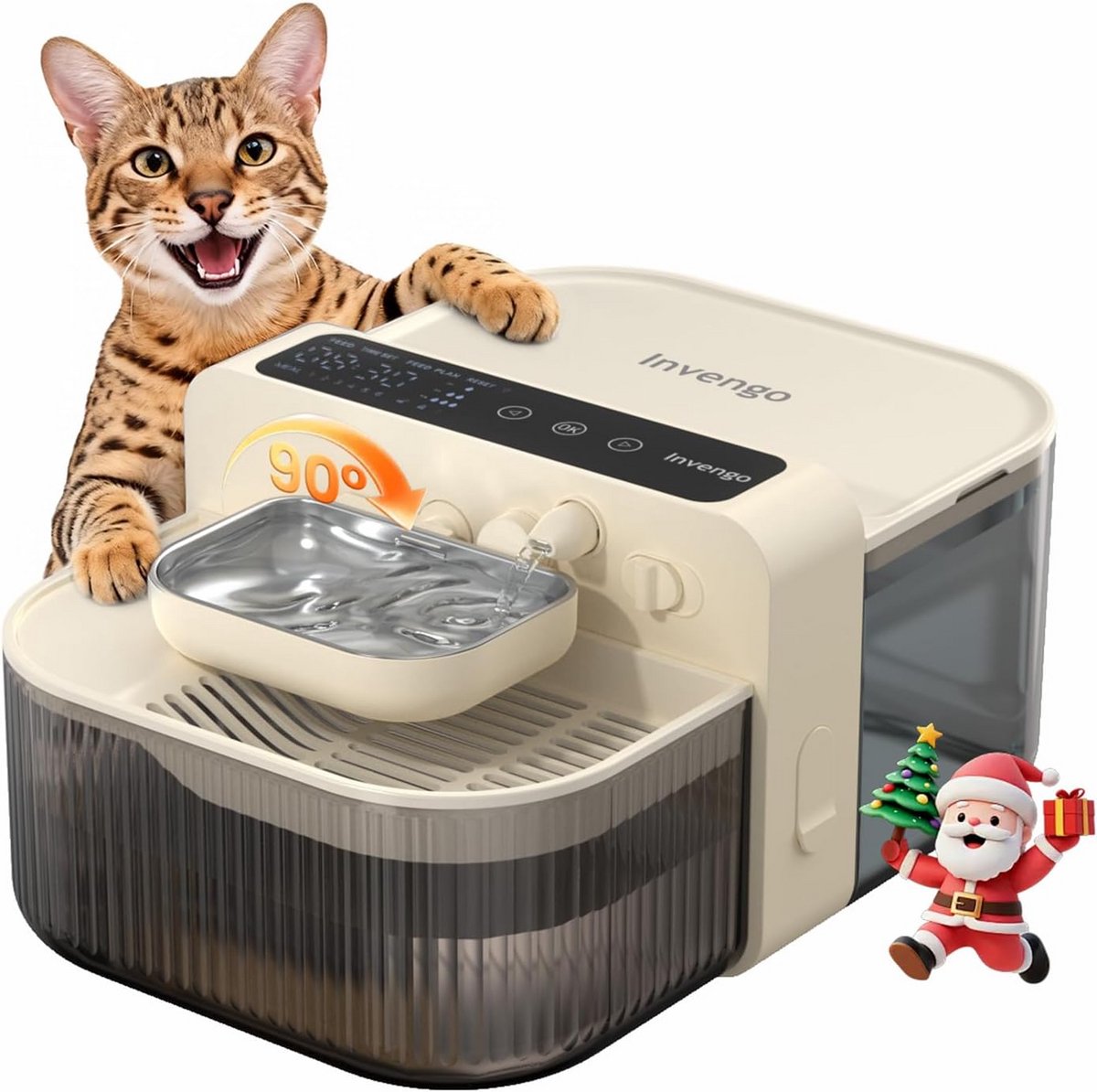 Draadloze Drinkfontein voor Katten met Grote Inhoud (3,5L) - Stil en Hygiënisch Waterbak