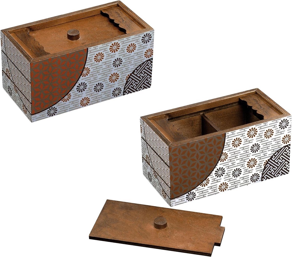 Houten Puzzel Secret Box - Raadsel Kist met Verborgen Compartiment