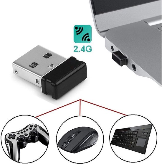 2 Stuks 2.4G USB Draadloze Ontvanger Dongle voor Unifying Toetsenbord en Muis — afbeelding 4