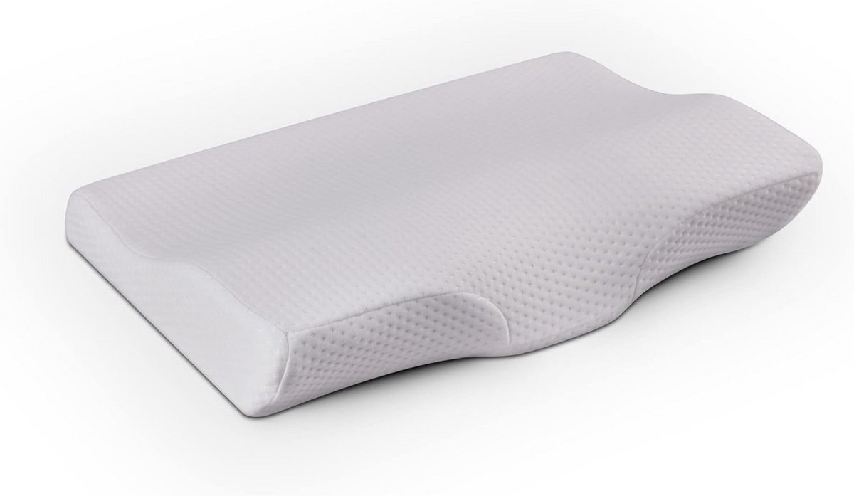 Ergonomisch Neksteunkussen 36x57x10 cm - Traagschuim Orthopedisch Slaapkussen met Afneembare Hoes