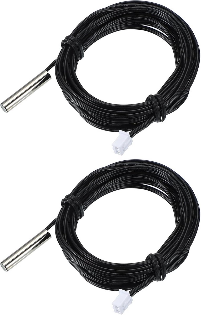 2x 10K NTC Temperatuursensor Waterdicht Koper - Nauwkeurige Temperatuurvoeler voor Koelkast en Airco