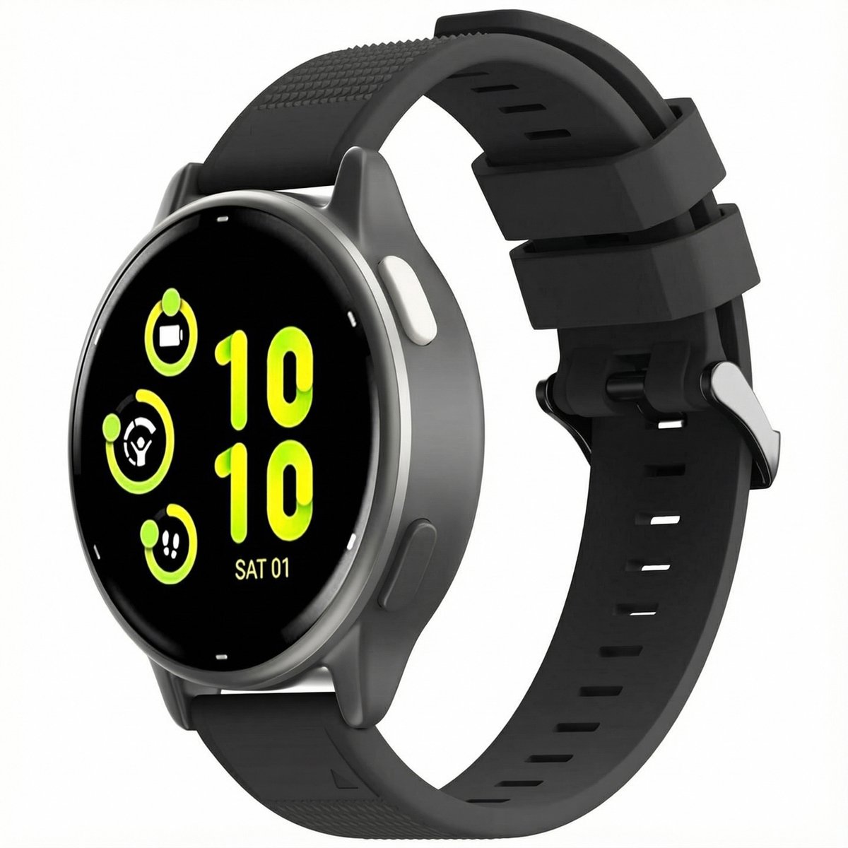 imoshion Siliconen bandje - Geschikt voor Garmin 22 mm aansluiting - Zwart