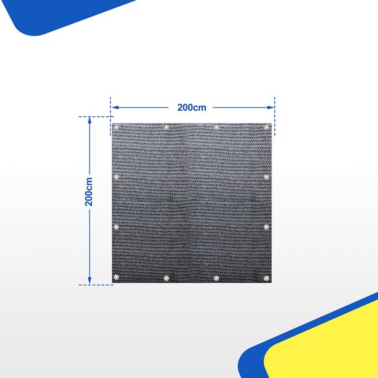 Outdoor tent- en campingmat - Geschikt voor luifel, caravan en camper - Ademend ontwerp, eenvoudig mee te nemen 200x200CM Blauw-grijs — afbeelding 2