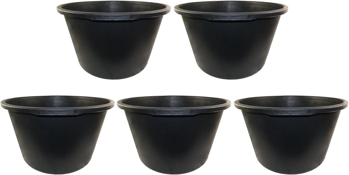 Ronde Mortelbak 65 Liter voor Tuin en Bouw - Set van 5
