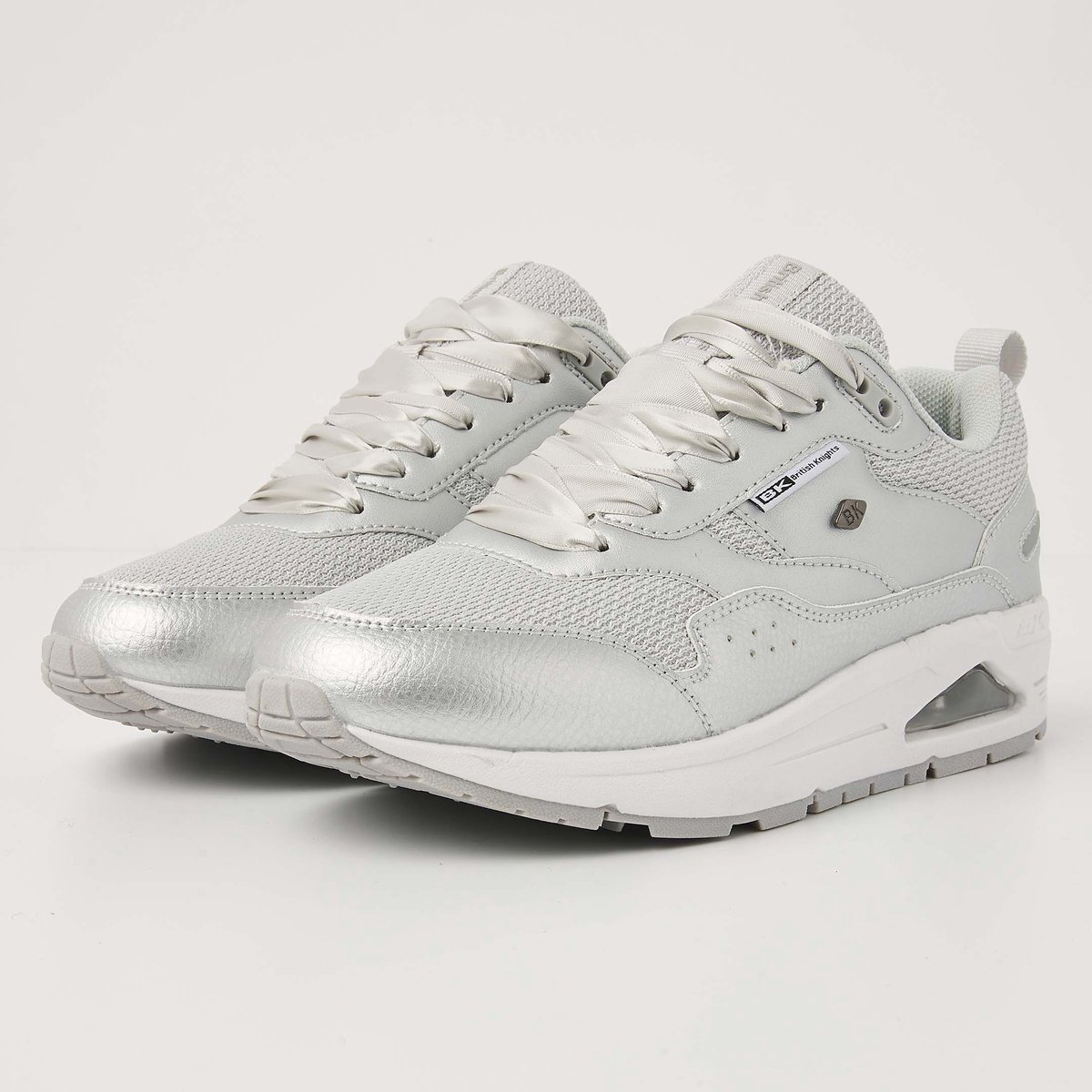 British Knights - Lennox Dames Sneakers Laag - Maat 40 - Zilver - Vrouwen Schoenen