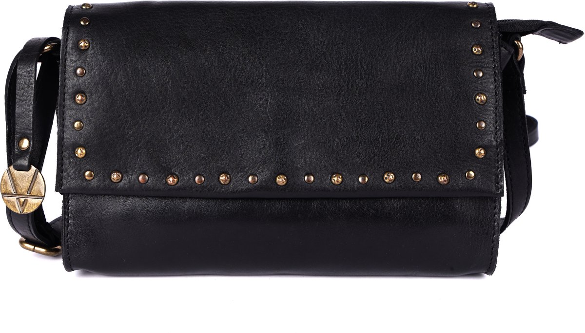 Echte Italiaanse Leren Boho Crossbody Schoudertas met Studs – Stijlvol, Duurzaam & Perfect voor Dagelijks Gebruik voor Dames