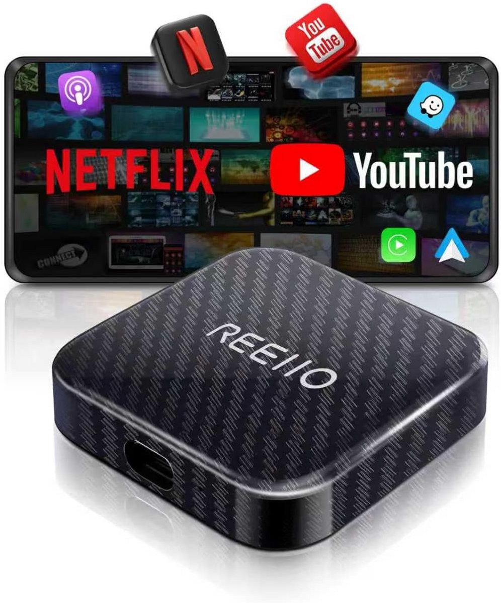 Draadloze CarPlay Adapter met Netflix & YouTube - Voor Fabrieksradio