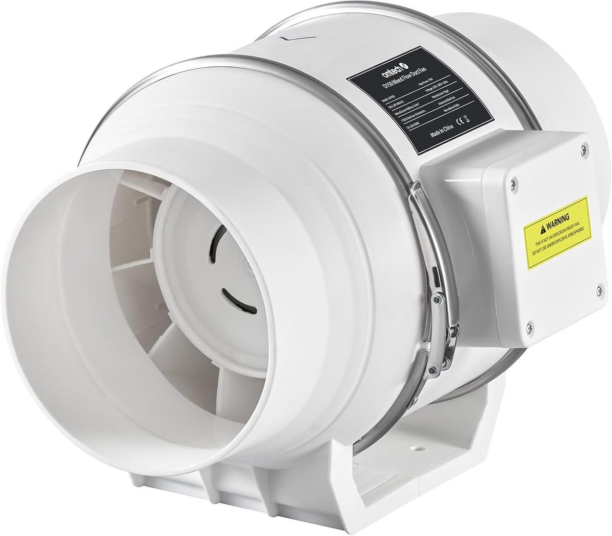 Inline Ventilator 144mm met Krachtige Motor voor Luchtafvoer en Afzuiging