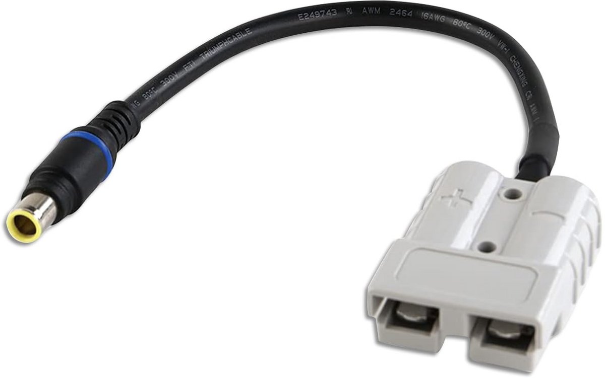 Adapterkabel Anderson naar DC 8mm Mannelijk voor Zonnepanelen en Powerstations 20cm