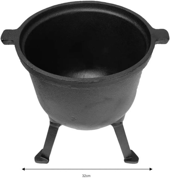 Gietijzeren Kazan Ketel (Jachtketel) - 7 Liter - Ideaal voor Kampvuur en Goulash — afbeelding 5