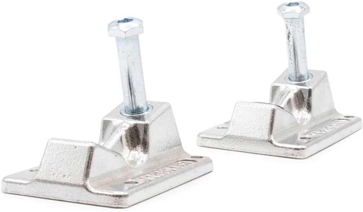 Skateboard Trucks Baseplates en Omgekeerde Kingpin Set voor Beter Grinden Zilver