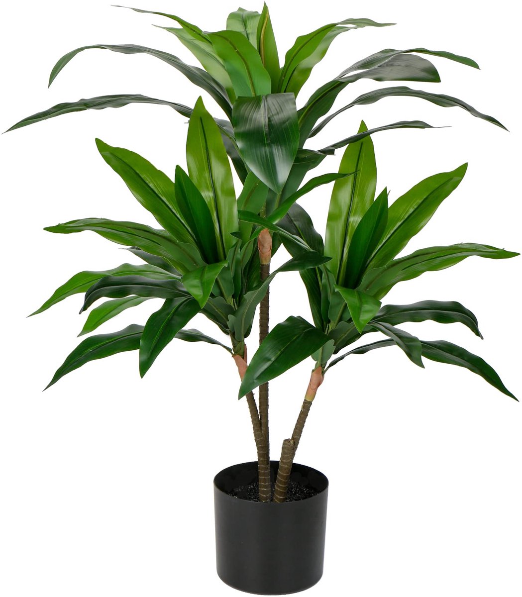 Unyqoos Grote kunstplant Dracaena Fragans in pot voor stijlvolle interieurdecoratie, groente, 90 cm