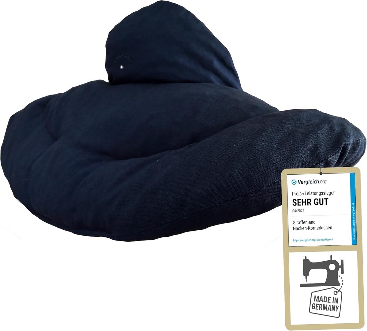 Kersenpitkussen met opstaande kraag voor Nek en Schouders - Warmte- en Koudetherapie