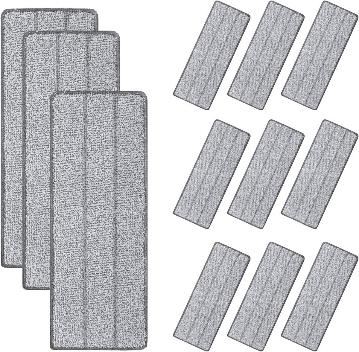 12x Microvezel Dweilpads - Geschikt voor Houten Vloeren, Tegels en Meer - 32x12 cm