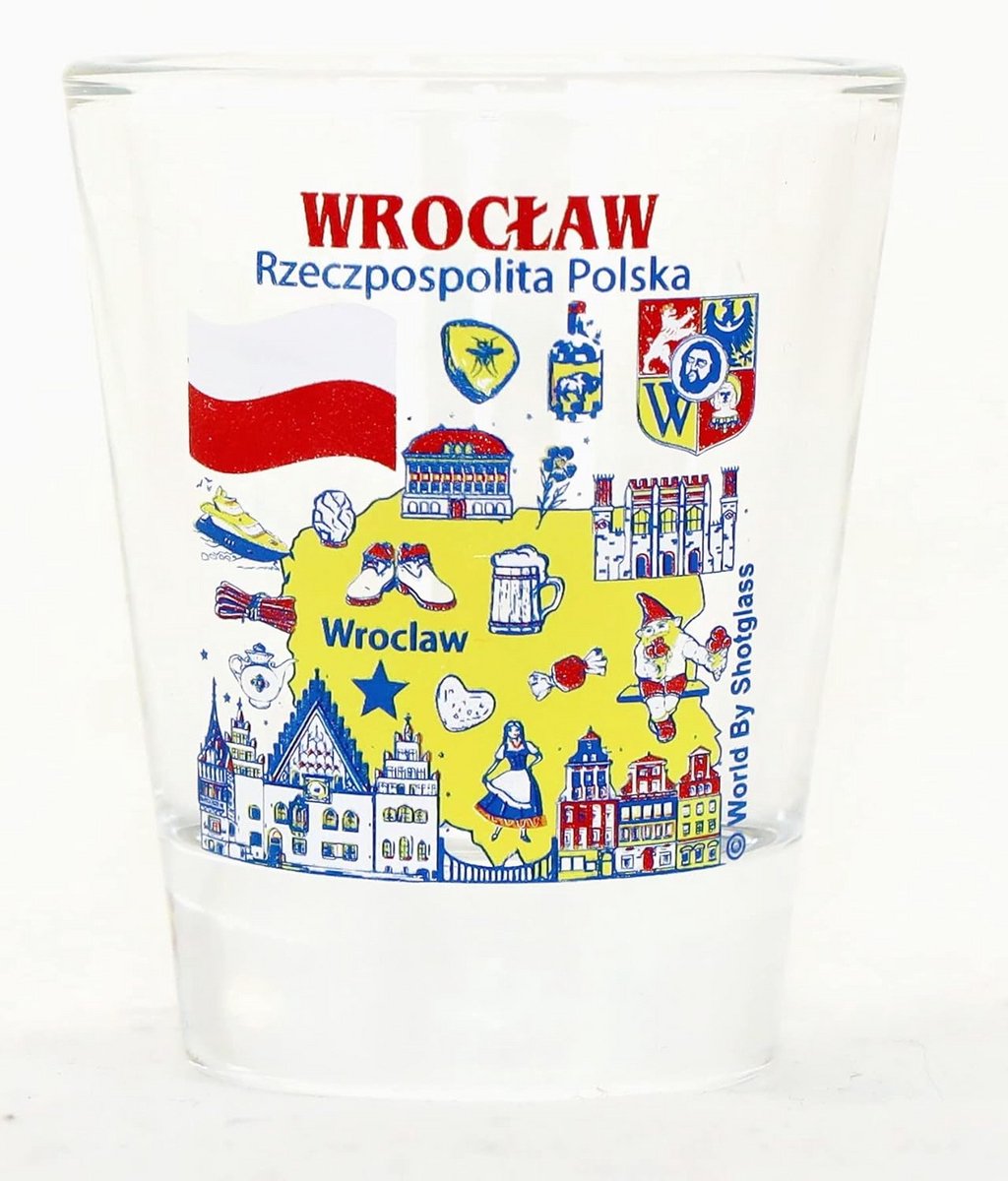 Wroclaw Glas Shotglaasje Souvenir Polen - Verzamelobject