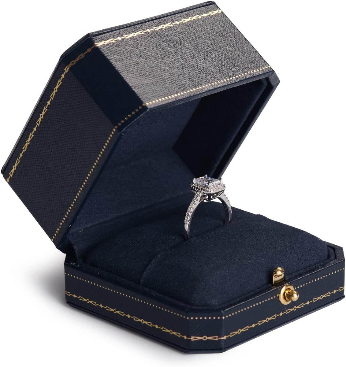 Luxe Fluvelen Ringdoos voor Trouwringen - Vierkante Geschenkdoos Sieraden