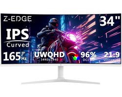 34 inch Curved QHD Ultrawide 165Hz IPS Gaming Monitor met 1ms Reactietijd