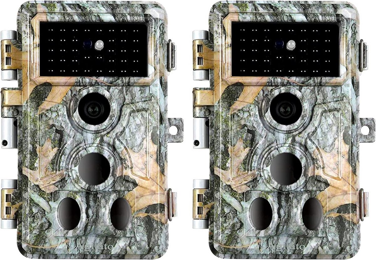 2-Pack Wildcamera Jachtcamera 24MP Full HD Nachtzicht Bewegingssensor IP66 Waterdicht