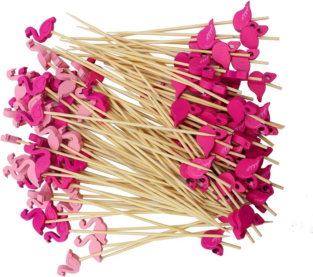 100 Cocktailprikkers Houten Satéprikkers 12 cm voor Hapjes, Fruit en Feestdecoratie