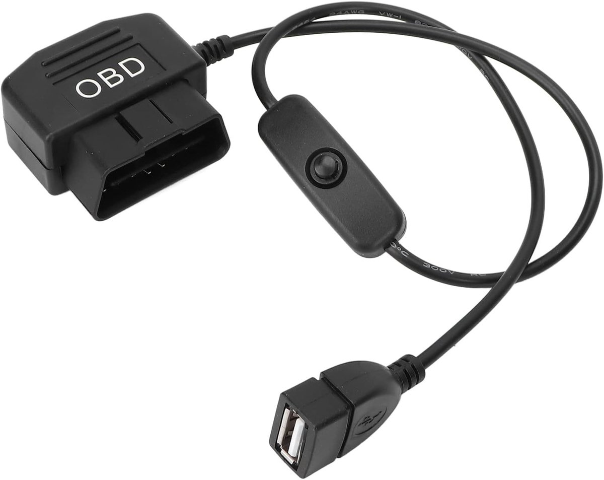 16 Pin OBD2 Plug - USB OBD Adapter Kabel - 18.9 Inch Universele Connector Lader
