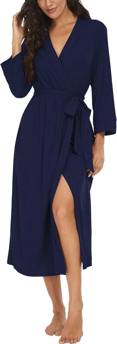 Lange of korte gebreide badjas voor dames - Zachte lounge- en nachtkleding
