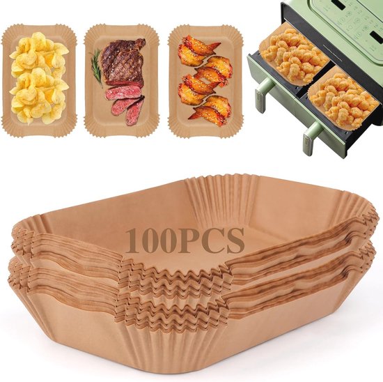 Lot de 100 feuilles de papier sulfurisé 25 x 25 cm pour panier à hamburgers, pain au beurre, fromage, frites (25cm×25cm) - Au quotidien