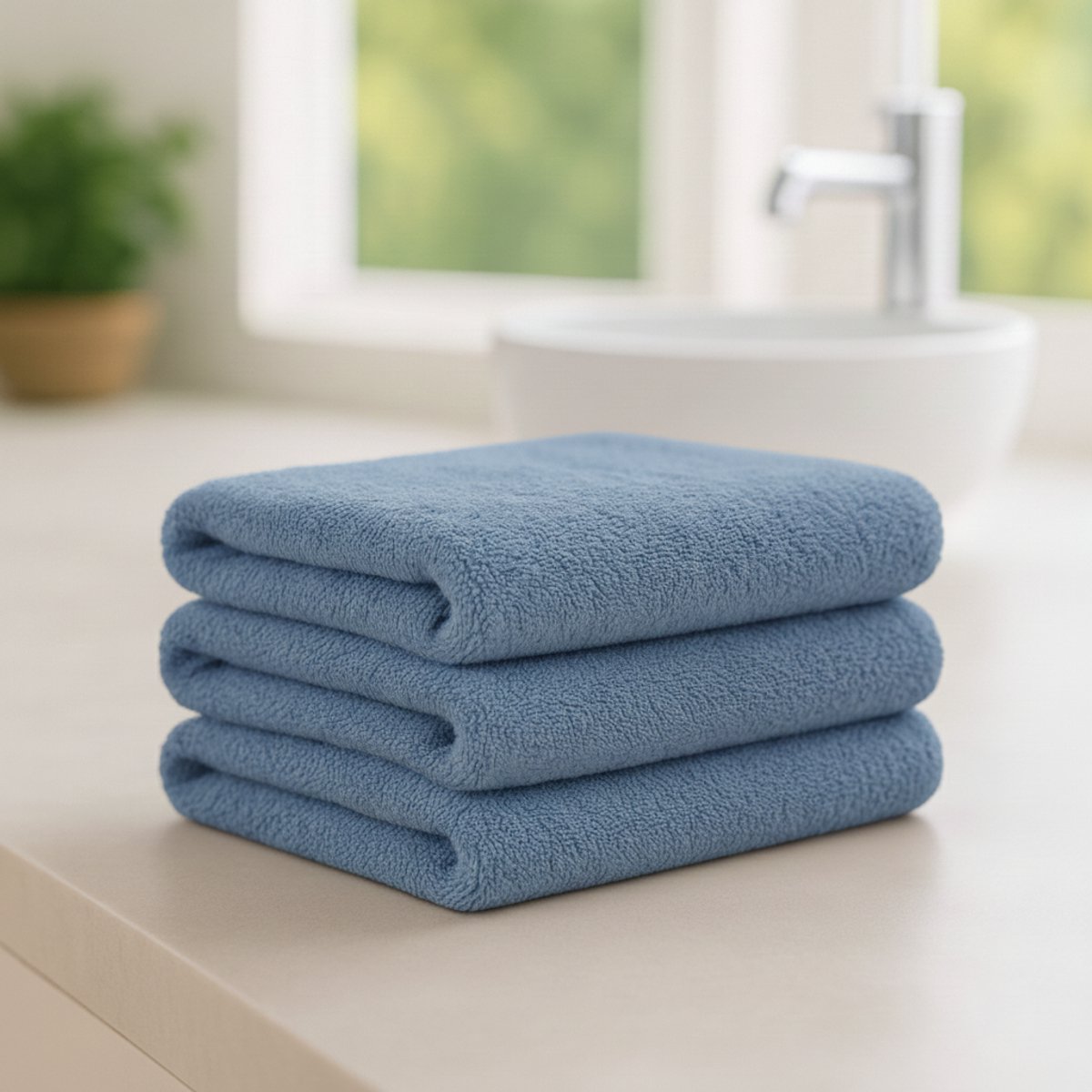 Nile Textile Luxe Handdoek - 50x100 - Licht Blauw - 600GSM - Egyptisch Katoen