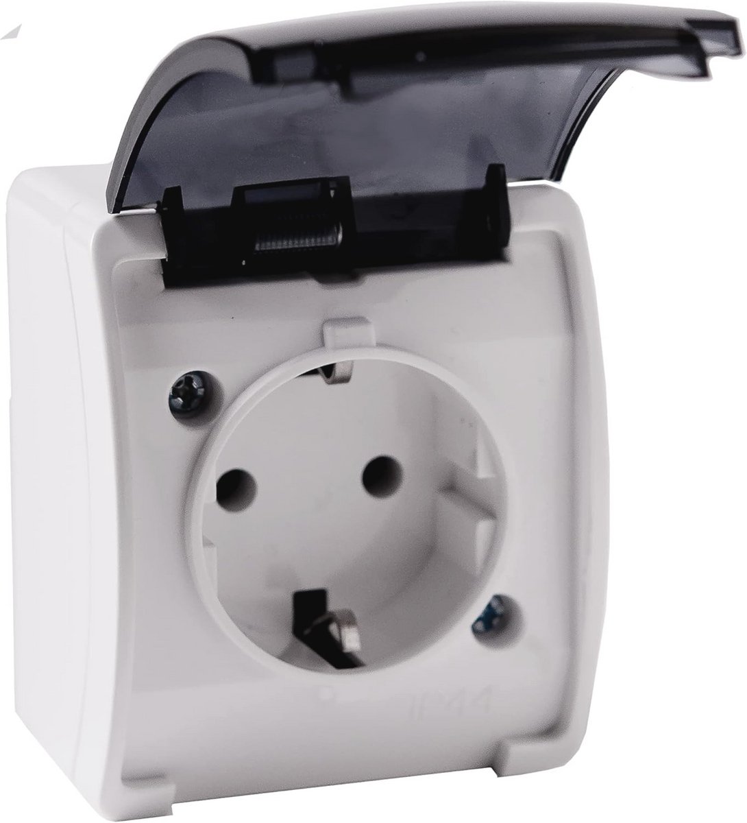 Dubbel Stopcontact 2x2P+Z IP44 voor Binnen en Buiten – Schuko Type F met Bescherming tegen Stof en Water
