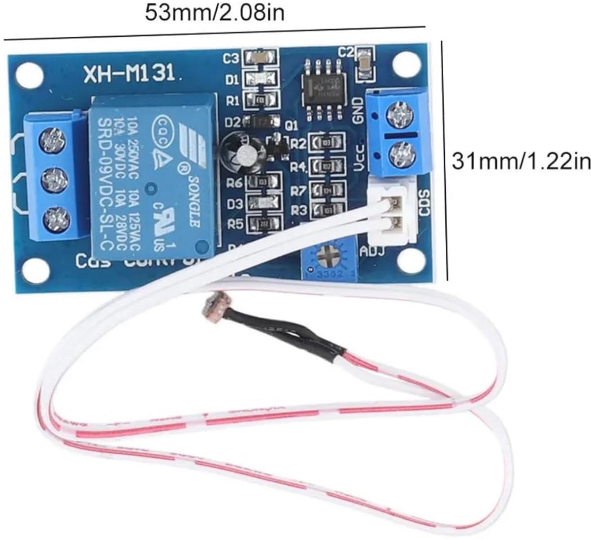 12V lichtschakelaar met fotoresistor relaismodule voor helderheidsdetectie