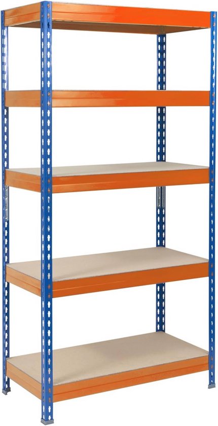 Metalen Rek voor Zware Lasten - 150x70x30cm - TÜV/GS-getest - Verstelbaar met 5 Planken