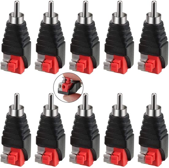 Delock Cinchbuchse > Terminalblock 2 Pin - RCA naar Schroefaansluiting, Extra: Schroefloos, Aansluiting 1: RCA Female, Aansluiting 2: Terminal Block 2-pin