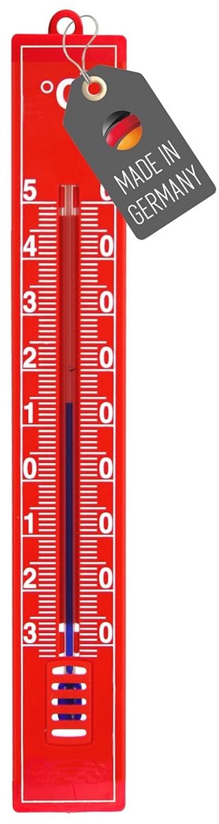 Buitenthermometer -30 °C tot +50 °C, analoog en weerbestendig, 17 cm, kunststof, ideaal voor binnen en buiten gebruik
