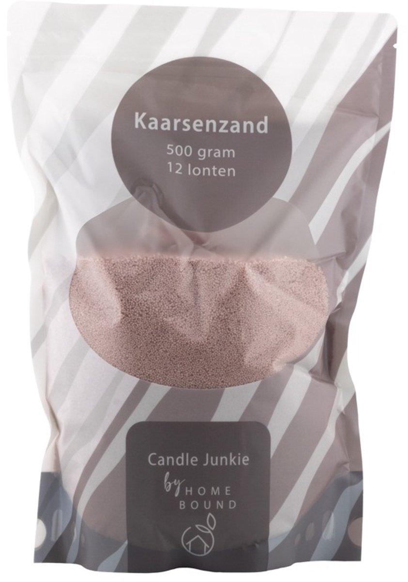 Kaarsenkorrels zak met 12 lonten taupe