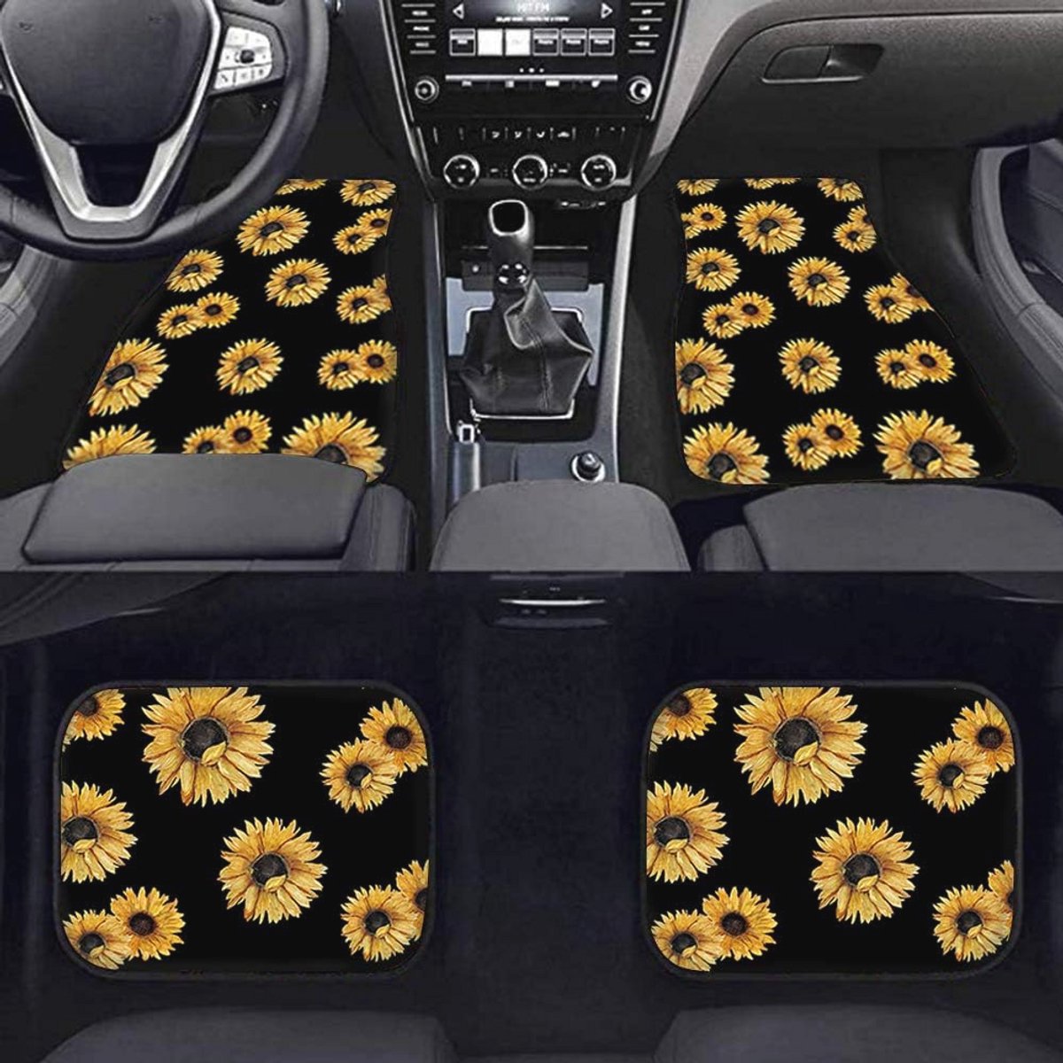 Galaxy Stars Auto Vloermatten - 4-delige Set Rubberen Antislip Vloermat voor Sedan en Bestelwagens – foto 5