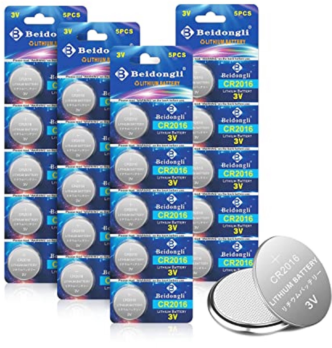 3V Lithium Knoopcel Batterij CR2016 - 20 Stuks