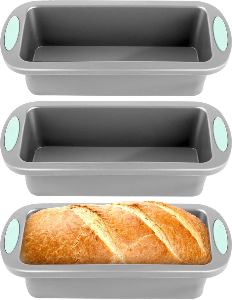Unyqoos® Set van drie siliconen bakvormen voor veelzijdig gebruik in de keuken