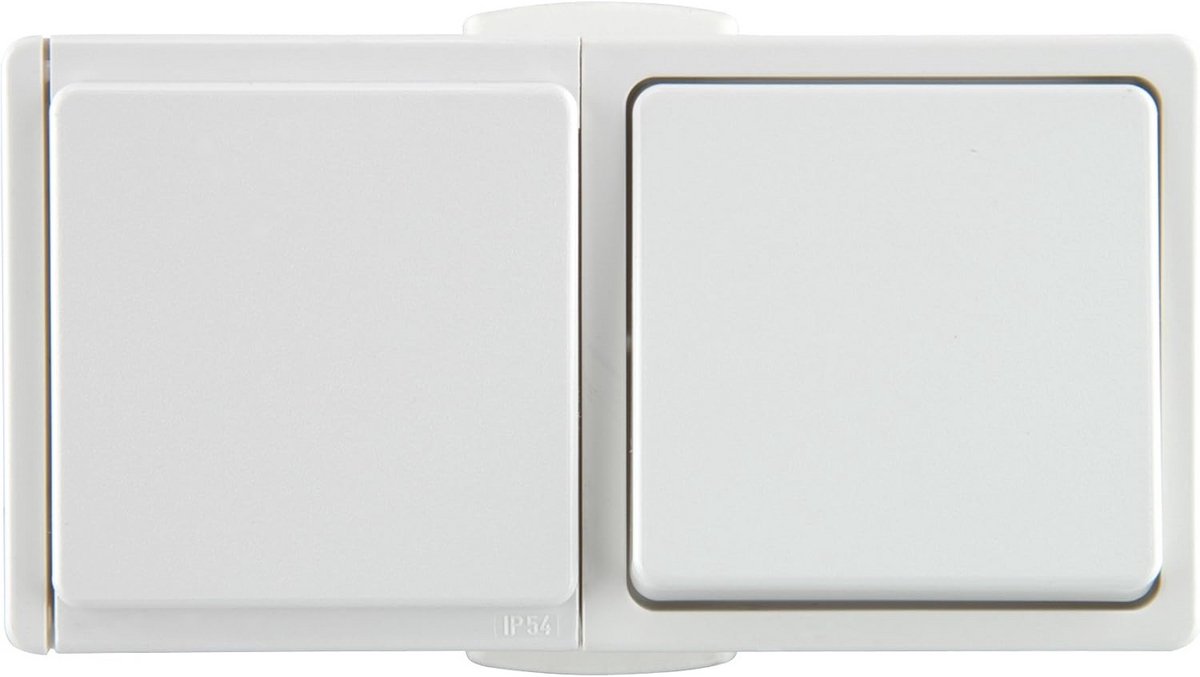 A/W combinatie met stopcontact 250V 10A en 16A