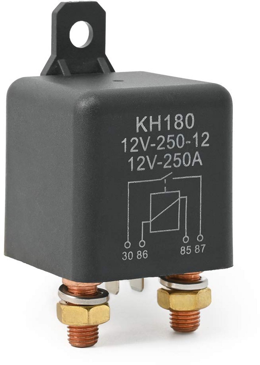 4-pins 12V Heavy Duty Relais voor Auto, Motorfiets en Vrachtwagen - 250A