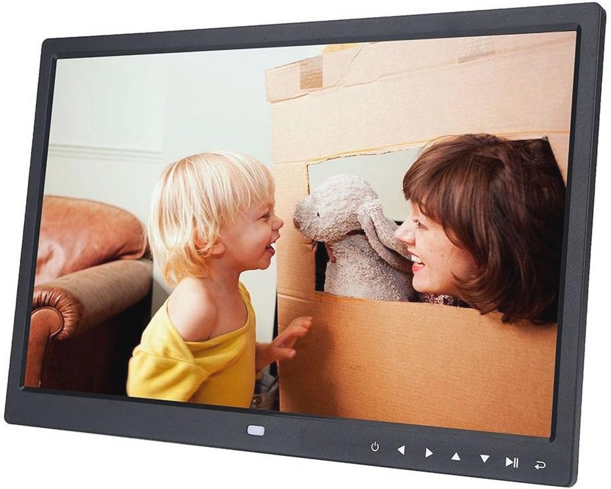 15 inch digitale fotolijst met touchscreen en multifunctionele functies